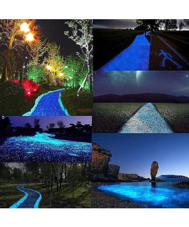 300 Colorful Fluorescent Stones - Bright Pebbles for Garden Sidewalks & Aquariums - 17x13mm Blue Decorative Stones - Buy Online on GoSupps.com