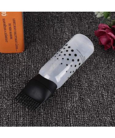 Hair Oil Applicator Brush Hair Dye Bottle with Comb Teeth 170ml Hair Color Applicator Brush for Professional Salon or Home Use (Black) - Buy Online on GoSupps.com