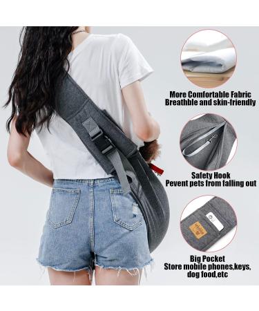 Vrbabies Dog Carrier Bag for Small Dogs | Adjustable Thick Shoulder Straps - Dark Gray - Buy Online on GoSupps.com