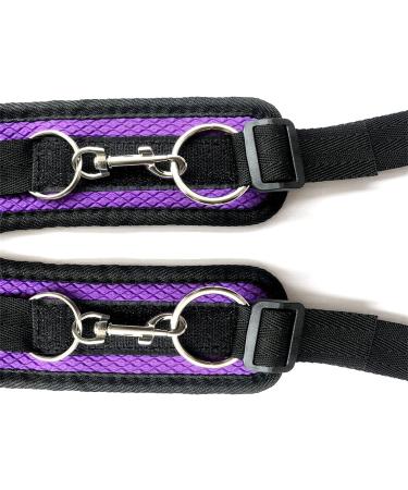 Plush Hand Wrist Cuffs Blindfold Eye Mask Feather Halloween Party Cosplay Accessories - Purple - Buy Online on GoSupps.com