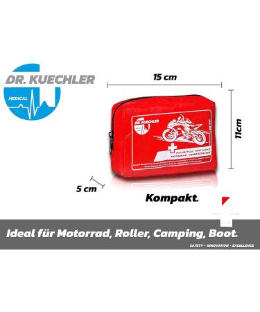 Dr. Kuechler First Aid Kit for Motorcycle Quad Vespa & Bicycle - Compact Bandage Pocket & Mini Emergency Set - Buy Online on GoSupps.com