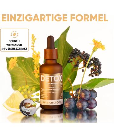 WOW TEA Detox Infusion Drops - Extraits d'herbes 100 % naturels pour le nettoyage du corps le drainage et le ventre plat - V g talien sans caf ine gouttes d tox sans alcool - Fabriqu dans l'UE - Buy Online on GoSupps.com