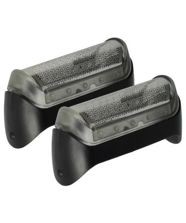 VHBW 2x shear film compatible with brown 2864 2866 2874 2876 2878 5727 5728 5729 5730 5734 cruzer Z40 Cruzer1 cruzer2 electrical shaver + frame black/silver