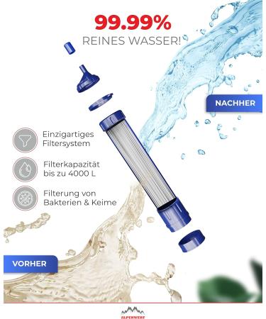 Alpine Value Water Filter - 4000L Outdoor Drinking Water Filter | 99.99% Germ & Bacteria Removal - Buy Online on GoSupps.com