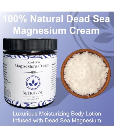 BETR4YOU Official Dead Sea Magnesium Cream 4 Oz | Best Magnesium Lotion by TikTok Star - Buy Online on GoSupps.com