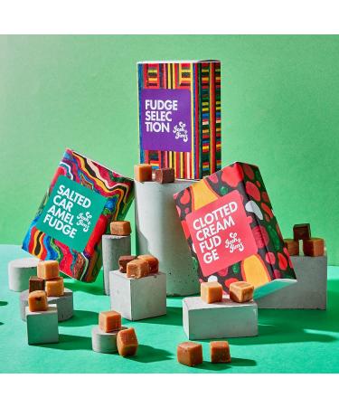 Josh & Jim's Fudge Selection Pack Clotted Cream Fudge Caramel Sea Salt Fudge Fudge Selection Variety Multipack Traditional British Recipe Suitable For Vegetarians 3x150g - Buy Online on GoSupps.com