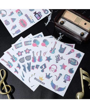 288 Music Temporary Tattoos for Kids - Mixed Style Fake Tattoo Stickers for Music Theme Party - Buy Online on GoSupps.com