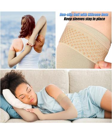 Sosation 3 Paris Lymphedema Compression Arm Sleeve with Gauntlet - 20-30mmHg Graduated Compression for Edema Swelling - Silicone Band & Thumb Support - Men & Women - Buy Online on GoSupps.com