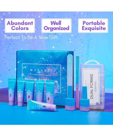 Makartt Galaxy Poly Nail Gel Kit - 15ML Builder Gel Set for Nail Extension, 6 Shimmer Night Sky Colors - UV/ Acrylic Gel All-in-One Starter Kit - Buy Online on GoSupps.com