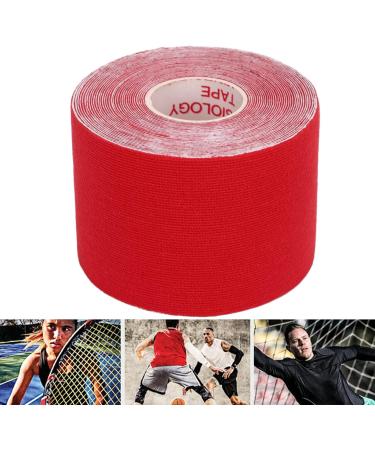 Athletic Kinesiology Tape Cuttable Breathable Sport Recovery Tape 5cm Width for Fitness (Red) - Buy Online on GoSupps.com