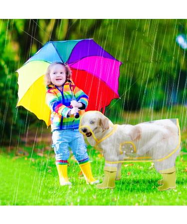Shop Petcute Waterproof Dog Raincoat - Transparent PVC Hooded Design for Medium & Large Dogs - Breathable Button Closure - Yellow - Buy Online on GoSupps.com