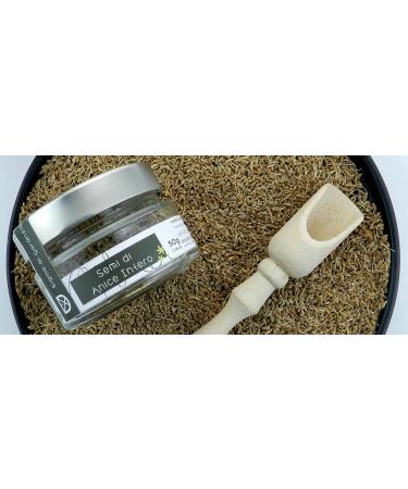 Whole anise seeds 120 g in a reusable and recyclable glass jar. Ideal for preparing sweet and savory dishes. - Buy Online on GoSupps.com