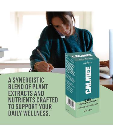 Erba Vita Calmee Unwind GABA Supplement 60 Tablets - Dietary Supplement with Rhodiola Rosea to Support a Balanced Lifestyle and Promote a Calm Demeanor - Buy Online on GoSupps.com