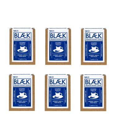 Bl k Specialty Instant coffee n .1 blonde roast |Blaek Premium Coffee Colombia: to go box soluble Sachet sticks acid -poor & mild arabica highland colombia |Home Camping Reise B ro 6er Box