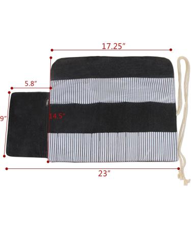 LUXJA Knitting Needles Organizer Rolling Bag - 10 Inches - Black - Buy Online on GoSupps.com