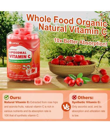 LILICARE Liposomal Vitamin C 1000mg +Plant-Based Algae Omega 3 1200mg Supplement - Buy Online on GoSupps.com