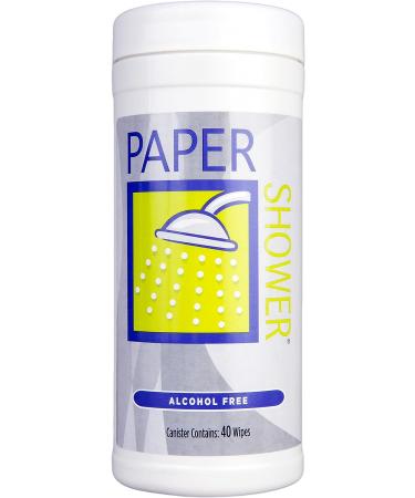 Paper Shower Alcohol-Free Wet Towelettes - 80ct (2 x 40ct Canisters) - Gentle and Convenient Cleansing - Buy Online on GoSupps.com