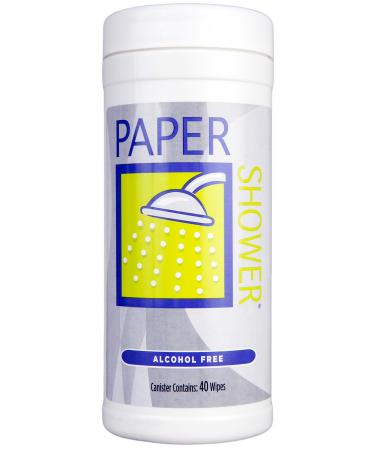 Paper Shower-Alcohol Free -Wet Towelette Only- 40ct per Order 40 Count