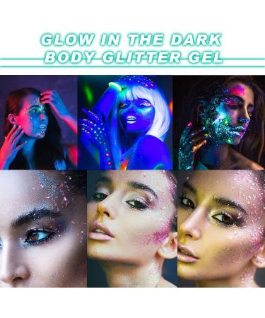 LemonSac Holographic Body Glitter Gel Set - Color Changing Glitter for Body, Face, Hair & Lips (2 Sparkling Pink + Pearl White) - Buy Online on GoSupps.com