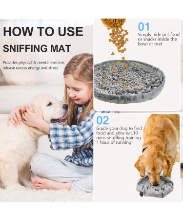 Dog Snuffle Mat - Enrichment Foraging & Slow Feeding Mat for Stress Relief - Durable Gray Design - Buy Online on GoSupps.com