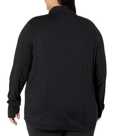 Amazon Essentials Women's Brushed Tech Stretch Full-Zip Jacket - Plus Size - Black (Large) - Buy Online on GoSupps.com