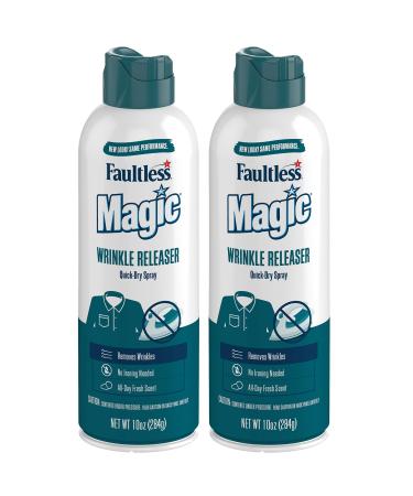 Magic Wrinkle Releaser (2 Pack) Say No to Ironing, Perfect for Travelers, Moms or Those On The Go, Static Electricity Remover + Fabric Refresher + Odor Eliminator + Wrinkle Remover, Fresh Scent 10 Ounce (Pack of 2)