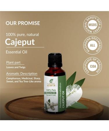 Cajuput Oil -(Kayu Putih | White Wood)- Essential Oil 100% Pure Natural Undiluted Uncut Therapeutic Grade Oil 8.45 Fl.Oz. 4 Fl Oz (Pack of 2) - Buy Online on GoSupps.com