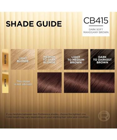 L'Oreal Paris Superior Preference Hair Dye Hair Color for Women CB415 Dark Soft Mahogany Brown Hair Dye Permanent Hair Color 100% Grey Coverage 9 weeks of Luminous Fade-Defying 1 Hair Dye Kit (Pack of 2) (Packaging May Vary) Dark Soft Mahogany Brown Brown - Buy Online on GoSupps.com