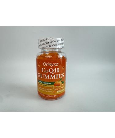 Orinyxa CoQ10 100mg High Absorption Vegetarian Non-GMO Coenzyme Q10 Peach Flavor 60 Gummies