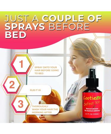 Anti Lice Defense Spray - Cootieex 100ml | Natural DEET-Free Repellent Against Head Lice | Effective Lice Treatment Alternative - Buy Online on GoSupps.com