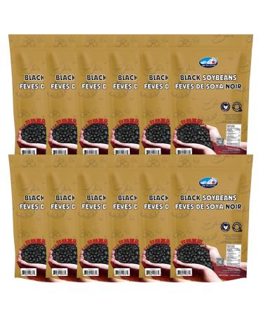 Arctica Food Premium Black Soybean Non-GMO from Canada Vegan Plant-Based Protein 454g(1lb)/Pack (Black 12-Pack) Black 454 g (Pack of 12)