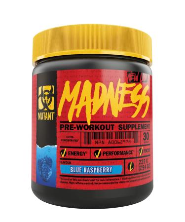 Mutant Madness - Redefines The Pre-Workout Experience and Takes it to a Whole New Extreme Level, Engineered Exclusively for High Intensity Workouts, 225g – Blue Raspberry