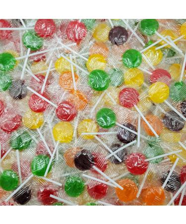 SWEETSOME Lollipops Assorted Fruit Flavor Suckers 5 Fruity Flavors  Hard Candy  Individually Wrapped - Bulk Candy Pack (2 Pound) 2 Pound (Pack of 1)