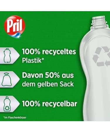 Pril Original Lemon Hand Dishwashing Detergent (6x 675ml) - Highest Fat Removal Fresh Lemon Scent Effective in Cold Water - Buy Online on GoSupps.com