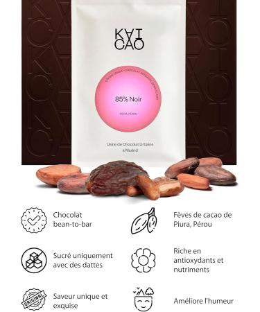 Kaicao Dark Chocolate Selection - Tasting of Three Dark Chocolates to Offer - Sweetened with Dates - 90% Cocoa Origin Salvador 85% Cocoa Origin Peru and 85% Cocoa Origin Uganda - 3 x 70 g - Buy Online on GoSupps.com
