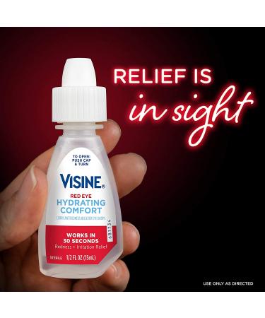 Visine Red Eye Drops 0.28 fl. oz - Hydrating Comfort & Redness Relief - Buy Online on GoSupps.com