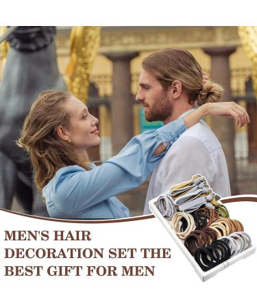 XunYee 85-Piece Hair Accessories Set for Men - Braided, Knotted, and Elastic Hair Ties, Metal Headbands, and Combs - Unisex Hair Styling Kit - Buy Online on GoSupps.com
