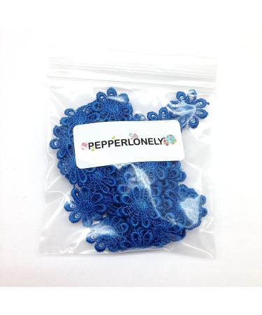 PEPPERLONELY 2 Yards Royal Blue Daisy Flower Lace Trim Ribbon - Ideal for Clothes, Dresses, Sewing, Home Decor, Weddings - Craft Supply - Buy Online on GoSupps.com