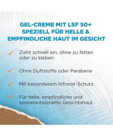 Garnier Gel Cream SPF 50+ | Sun Protection for Sensitive Skin | Ambre Solaire Sensitive Expert+ 50ml - Buy Online - Buy Online on GoSupps.com