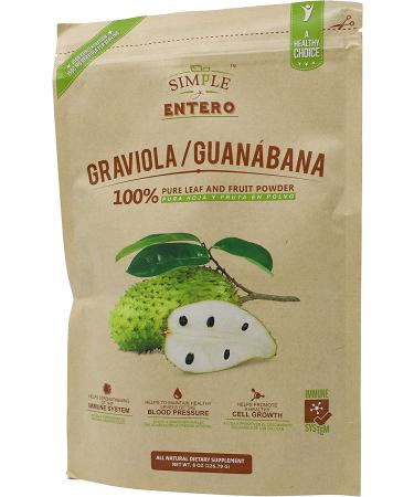 Pure Graviola/Guanabana Leaf Powder 8 Oz Bag - Immune System Booster, Vegan-Friendly - Buy Online on GoSupps.com