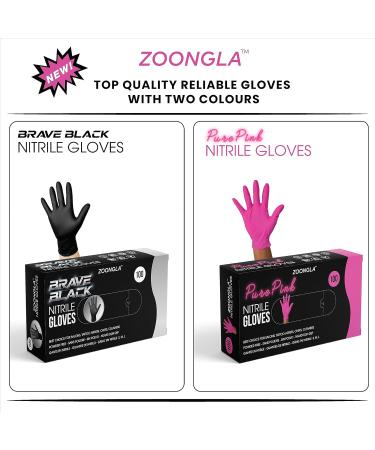 ZOONGLA Black Nitrile Disposable Gloves - Extra Strength Odour-Free Latex-Free & Powder-Free Chemical Resistant. Gants Large Black - Buy Online on GoSupps.com