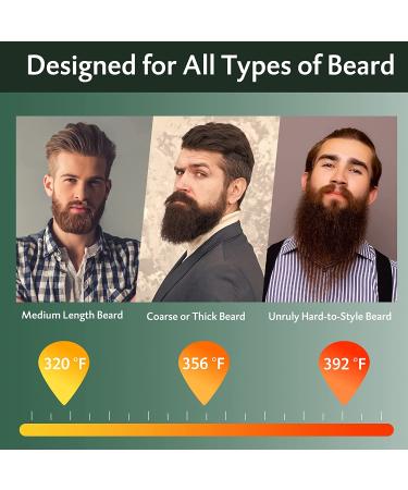 REHOYO Cordless Beard Straightener Brush - Anti-Scald, Ionic Technology, 3 Temp Settings - Portable Straightening Comb for Men's Hair, Beard - Black - Buy Online on GoSupps.com