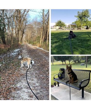 10m Drag Line for Dogs - Durable Tow Line Leash with Padded Handle for Training & Walking - Suitable for Small & Large Dogs - Black - Buy Online on GoSupps.com