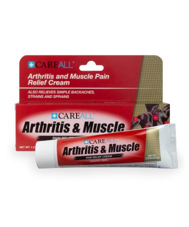 CareAll Capsaicin Arthritis Muscle and Joint Cream 1.5 oz. Relief of Minor Aches and Pains from Backache Sprains Strains Arthritis. Fragrance Free