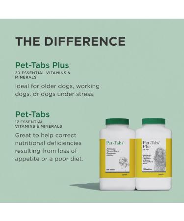Pet-Tabs Plus Multivitamin for Dogs | 180 Chewable Tablets | Essential Nutrients for Special Needs Pets - International Shipping Available - Buy Online on GoSupps.com