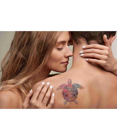 Dopetattoo Children's Sea Turtle Temporary Tattoo Set - 6 Colorful Designs for Neck, Arm, Chest - Kids and Adults - Buy Online on GoSupps.com