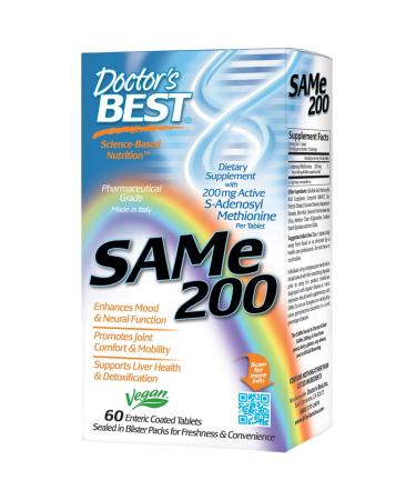 Doctor's Best SAM-e 200 mg 60 Enteric Coated Tablets