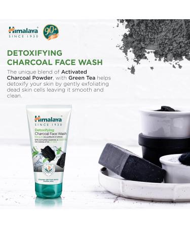 Himalaya Detoxifying Charcoal Face Wash - Green Tea & Coconut Charcoal | Deep Clean & Refresh | 150ml - Shop Internationally - Buy Online on GoSupps.com