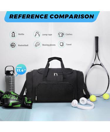 Vorspack Small Sports Duffle Bag - 40L Lightweight Gym Bag for Men and Women, Water Bottle Pocket, Ideal for Sports, Gym, Travel - Black - Buy Online on GoSupps.com