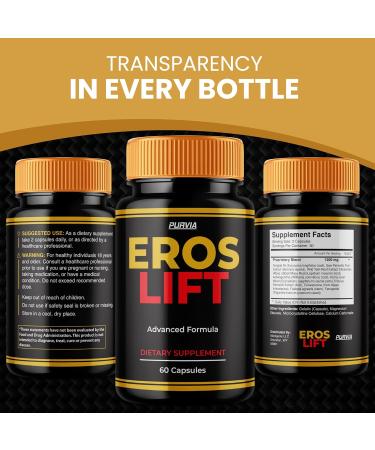 (2 Pack) Eros Lift Capsules ErosLift Supplement For Men Energy & Power Support Capsulas Ultra Men's Performance Pills Natural Active Health Workout Drive Fitness Endurance & Stamina (120 ct) - Buy Online on GoSupps.com
